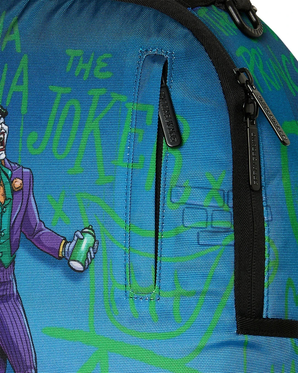 Sprayground DC Joker NO Rules Backpack Unisex OS Blue Shoulder Strap Bag SPR299 (Blue,One Size)