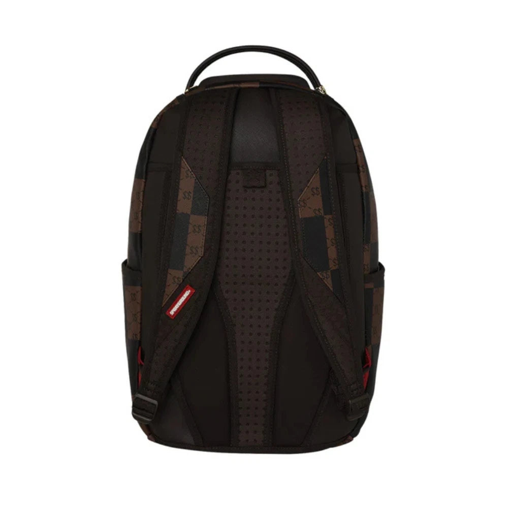Sprayground Check Paris DLXSV Backpack Unisex OS Brown Shoulder Strap Bag SPR243 (Brown,One Size)