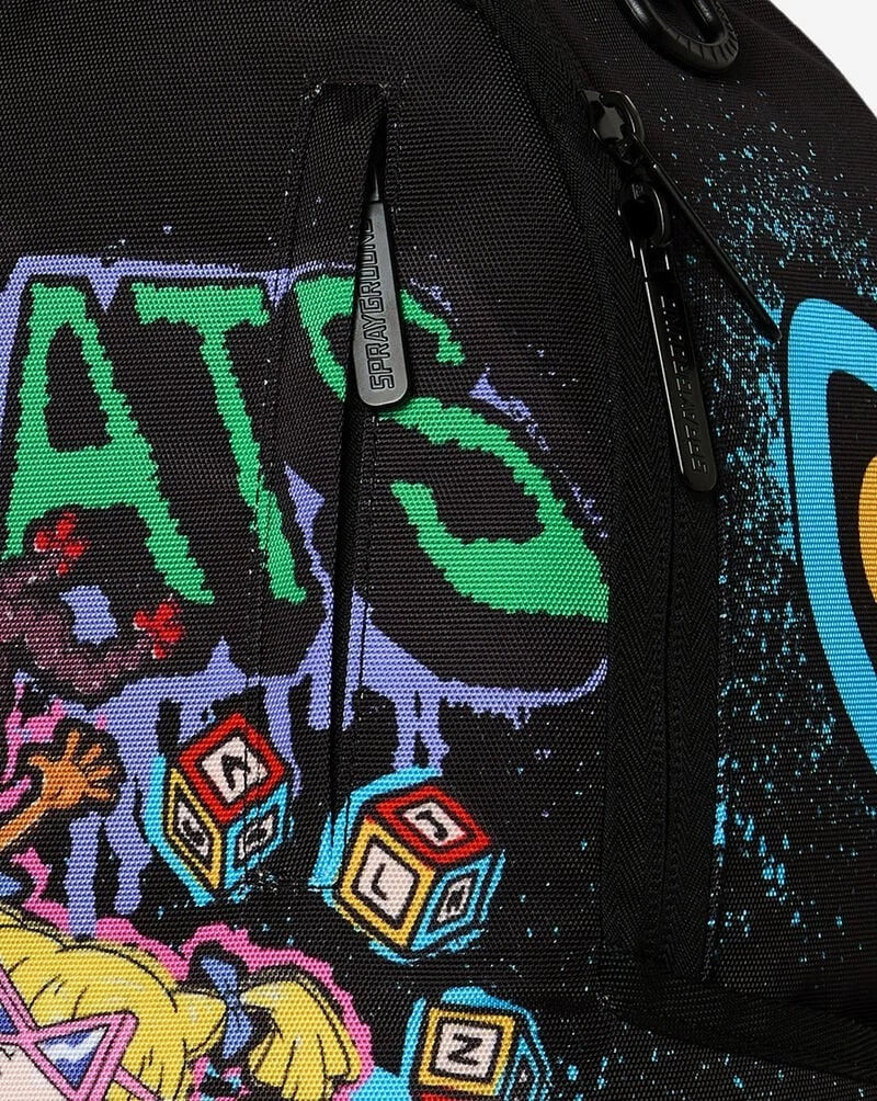 Sprayground Rugrats Forever Young Backpack Unisex Black Adjustable Strap SPR254 (Black,One Size)
