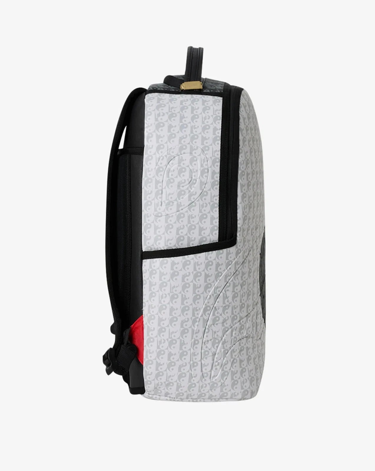 Sprayground Ying Yang Backpack Unisex Black Graphic Adjustable Strap SPR260 (Black,One Size)