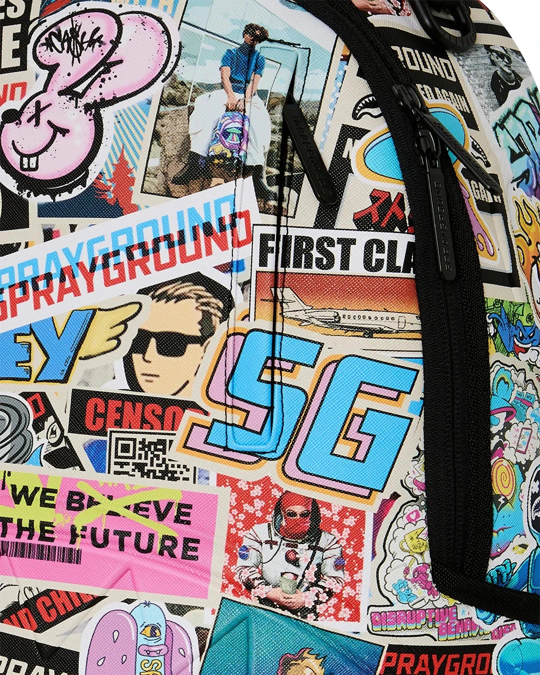 Sprayground Life's A Movie Backpack Unisex Multi Graphic Shoulder Strap SPR289 (Multicolor,One Size)
