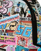 Sprayground Life's A Movie Backpack Unisex Multi Graphic Shoulder Strap SPR289 (Multicolor,One Size)