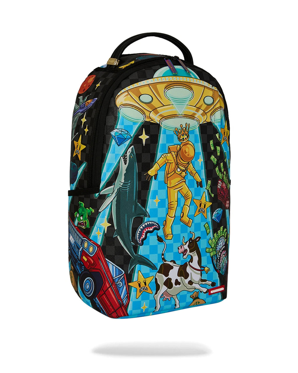 Sprayground Space Warped RMX DLXSV Backpack Unisex Graphic Top Handle Bag SPR247 (Multicolor,One Size)