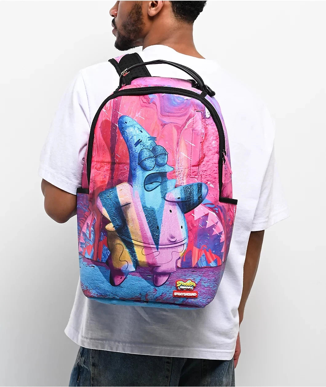Sprayground x SpongeBob SquarePants Painted Patrick Unisex Multi Backpack SPR184 (Multicolor,One Size)