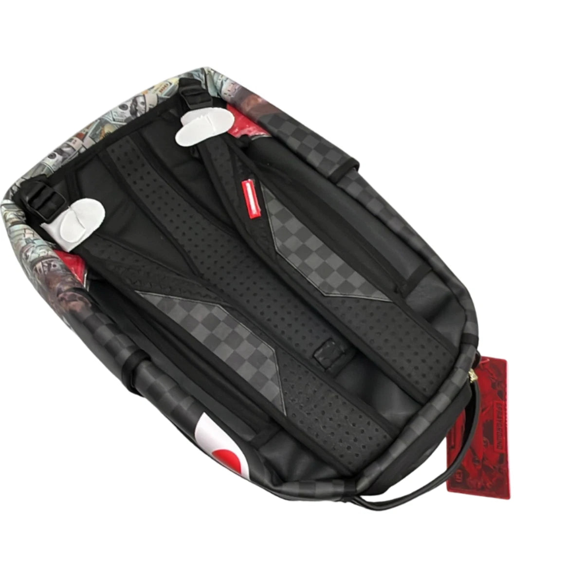 Sprayground Backpack Unisex Black Checkerboard Graphic Shoulder Strap Bag SPR271 (Black,One Size)