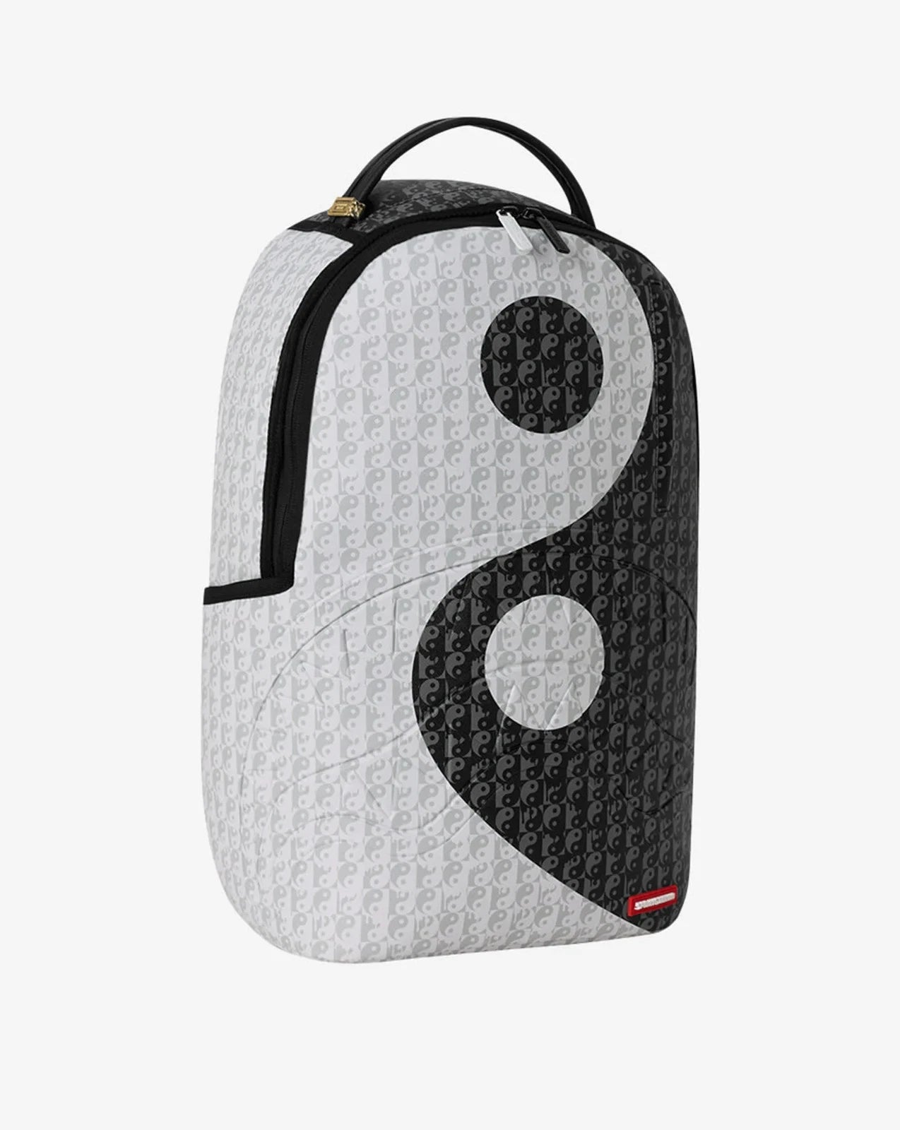 Sprayground Ying Yang Backpack Unisex Black Graphic Adjustable Strap SPR260 (Black,One Size)