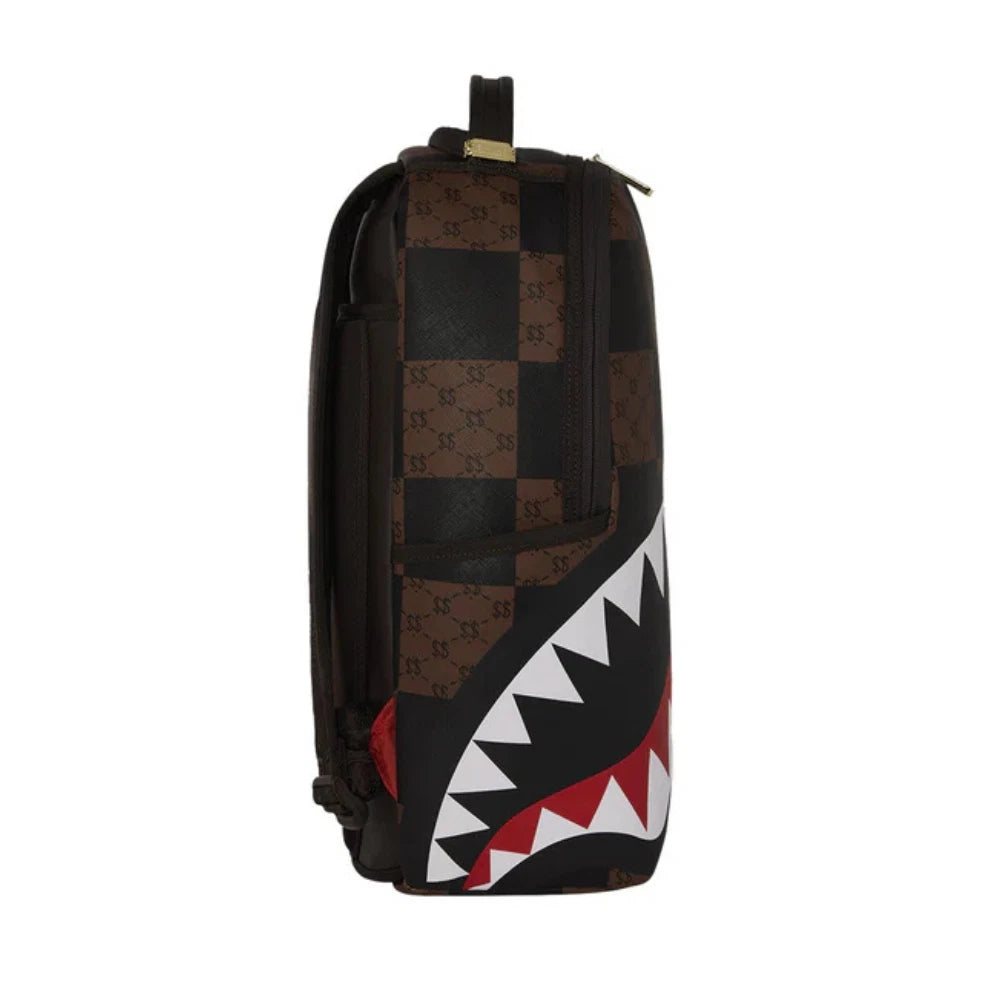 Sprayground Check Paris DLXSV Backpack Unisex OS Brown Shoulder Strap Bag SPR243 (Brown,One Size)