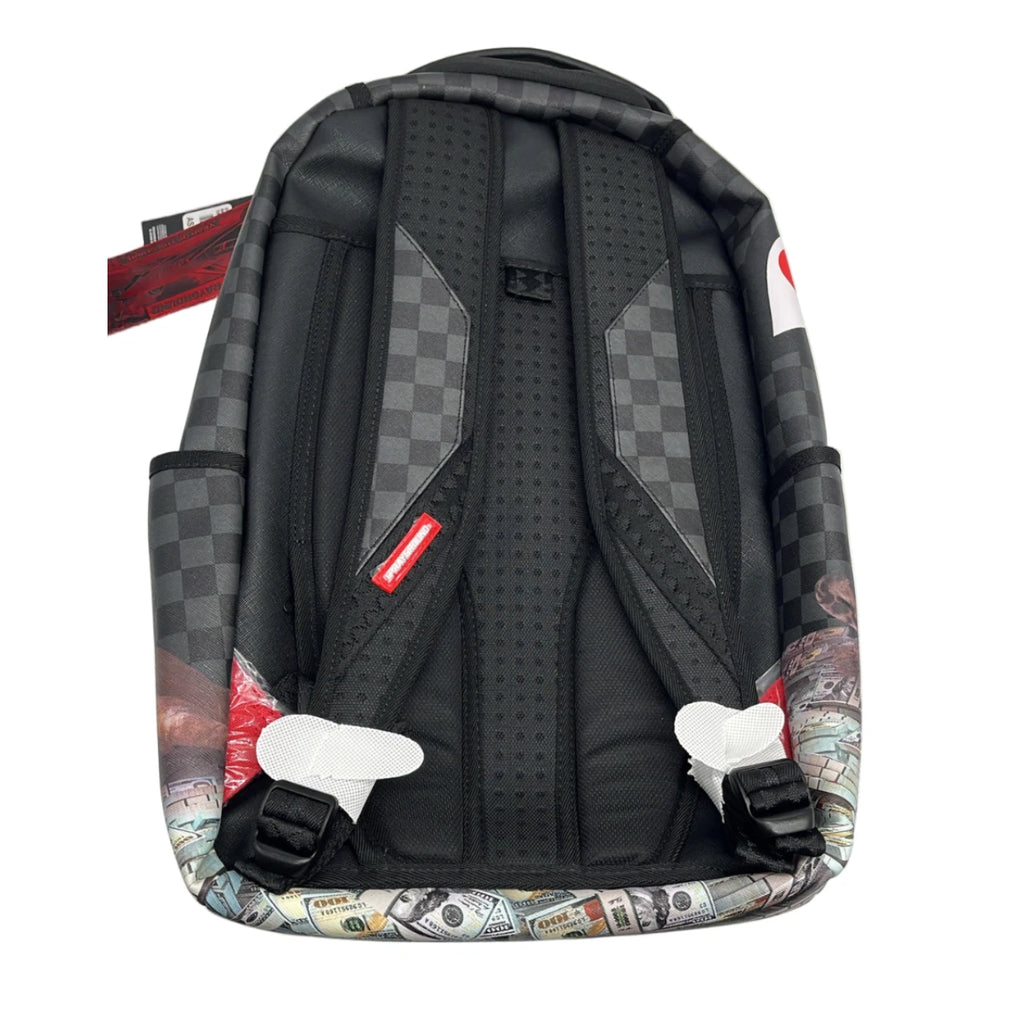 Sprayground Backpack Unisex Black Checkerboard Graphic Shoulder Strap Bag SPR271 (Black,One Size)
