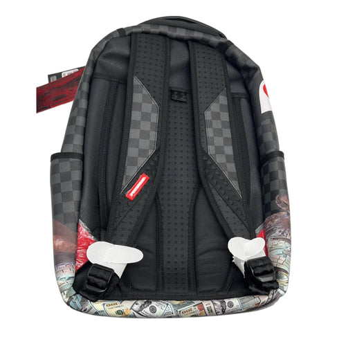 Sprayground Backpack Unisex Black Checkerboard Graphic Shoulder Strap Bag SPR271 (Black,One Size)
