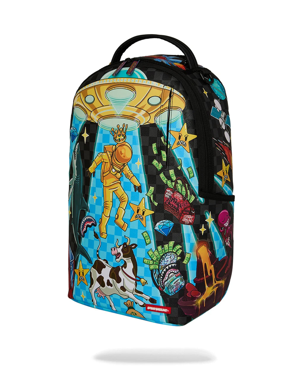 Sprayground Space Warped RMX DLXSV Backpack Unisex Graphic Top Handle Bag SPR247 (Multicolor,One Size)