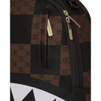 Sprayground Check Paris DLXSV Backpack Unisex OS Brown Shoulder Strap Bag SPR243 (Brown,One Size)