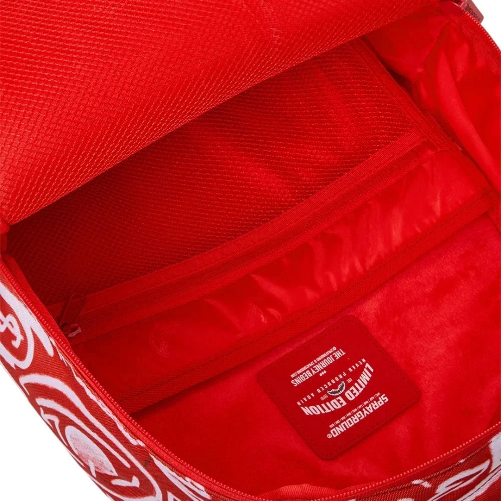 Sprayground Graffiti Wall Red Backpack Unisex OS Red Shoulder Strap Bag SPR249 (Red,One Size)