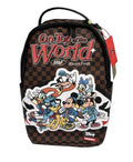 Sprayground Backpack Unisex Brown Mickey Mouse Graphic Shoulder Strap Bag SPR275 (Brown,One Size)