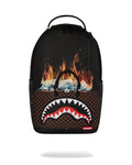 Sprayground Bag of Money on Fire Backpack Unisex Black Adjustable Straps SPR250 (Black,One Size)