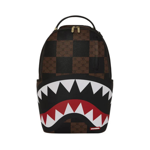 Sprayground Check Paris DLXSV Backpack Unisex OS Brown Shoulder Strap Bag SPR243 (Brown,One Size)
