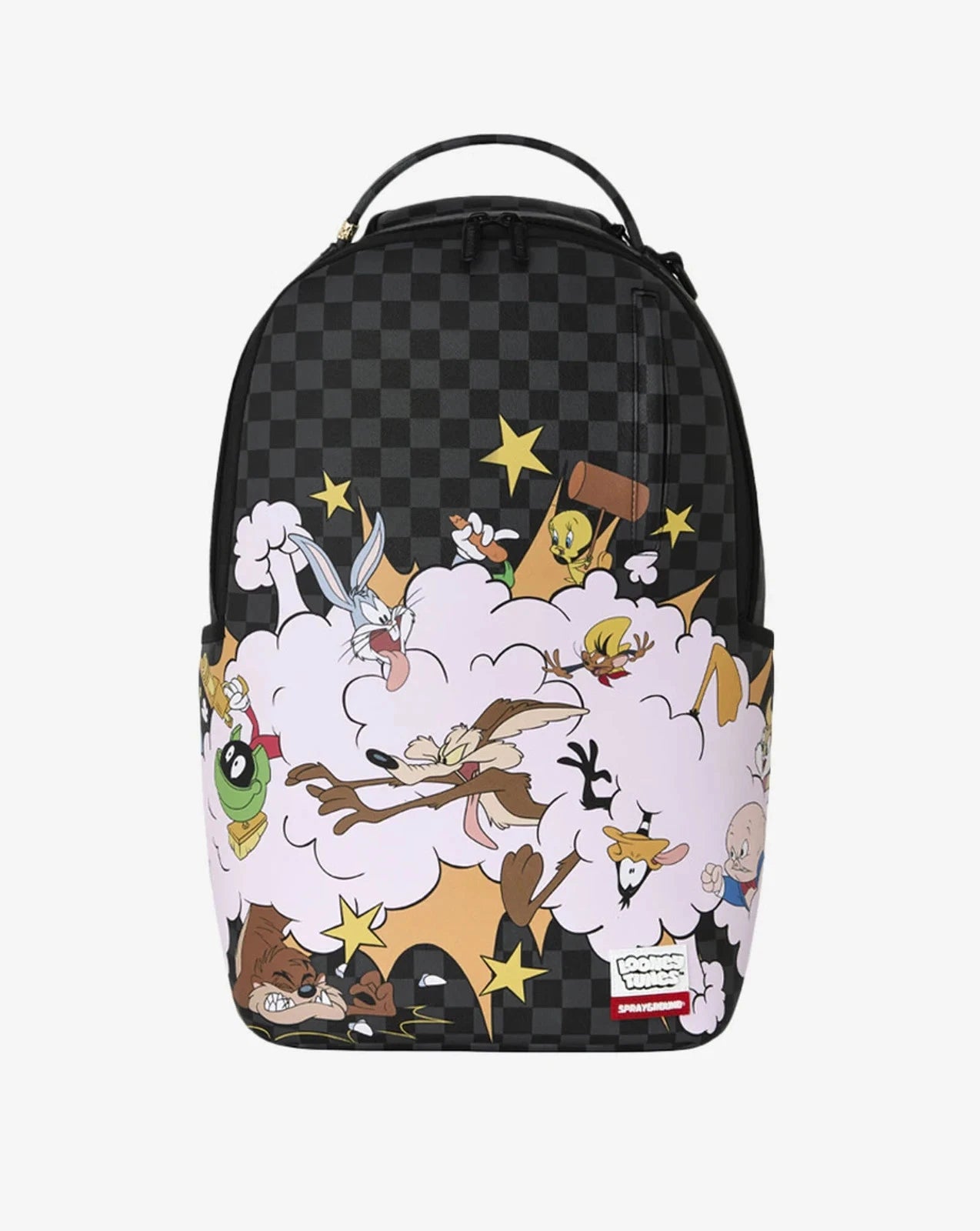 Sprayground Looney Tunes Fight Cloud Backpack Unisex Black Graphic Bag SPR256 (Black,One Size)