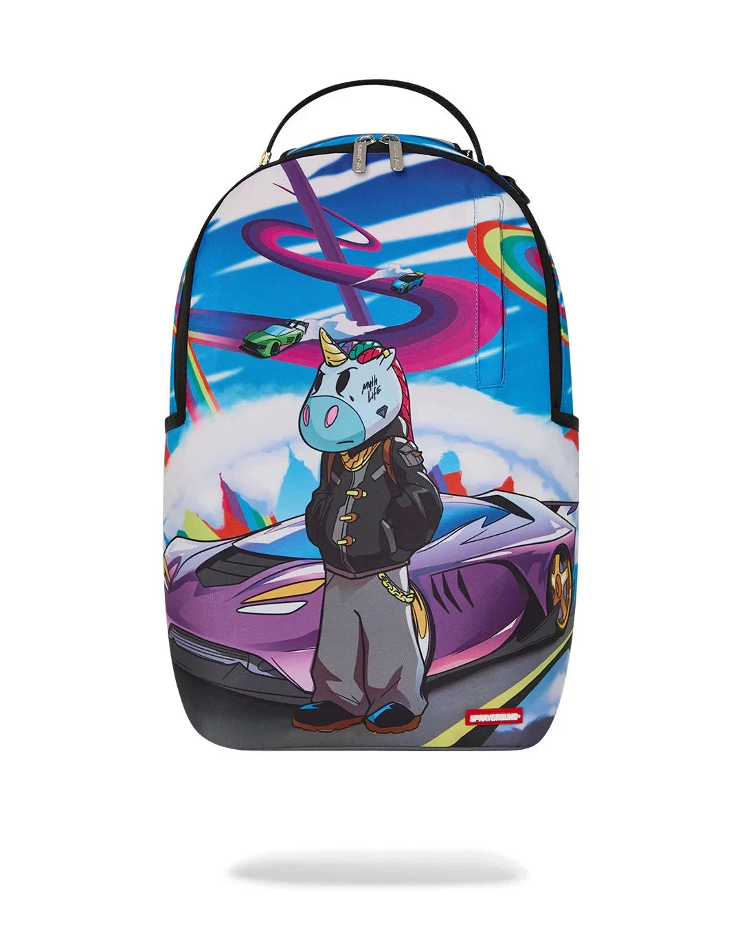 Sprayground Myth Life Dlxsr Backpack Unisex Blue Shoulder Strap Outdoor SPR251 (Blue,One Size)