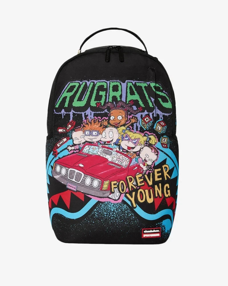 Sprayground Rugrats Forever Young Backpack Unisex Black Adjustable Strap SPR254 (Black,One Size)