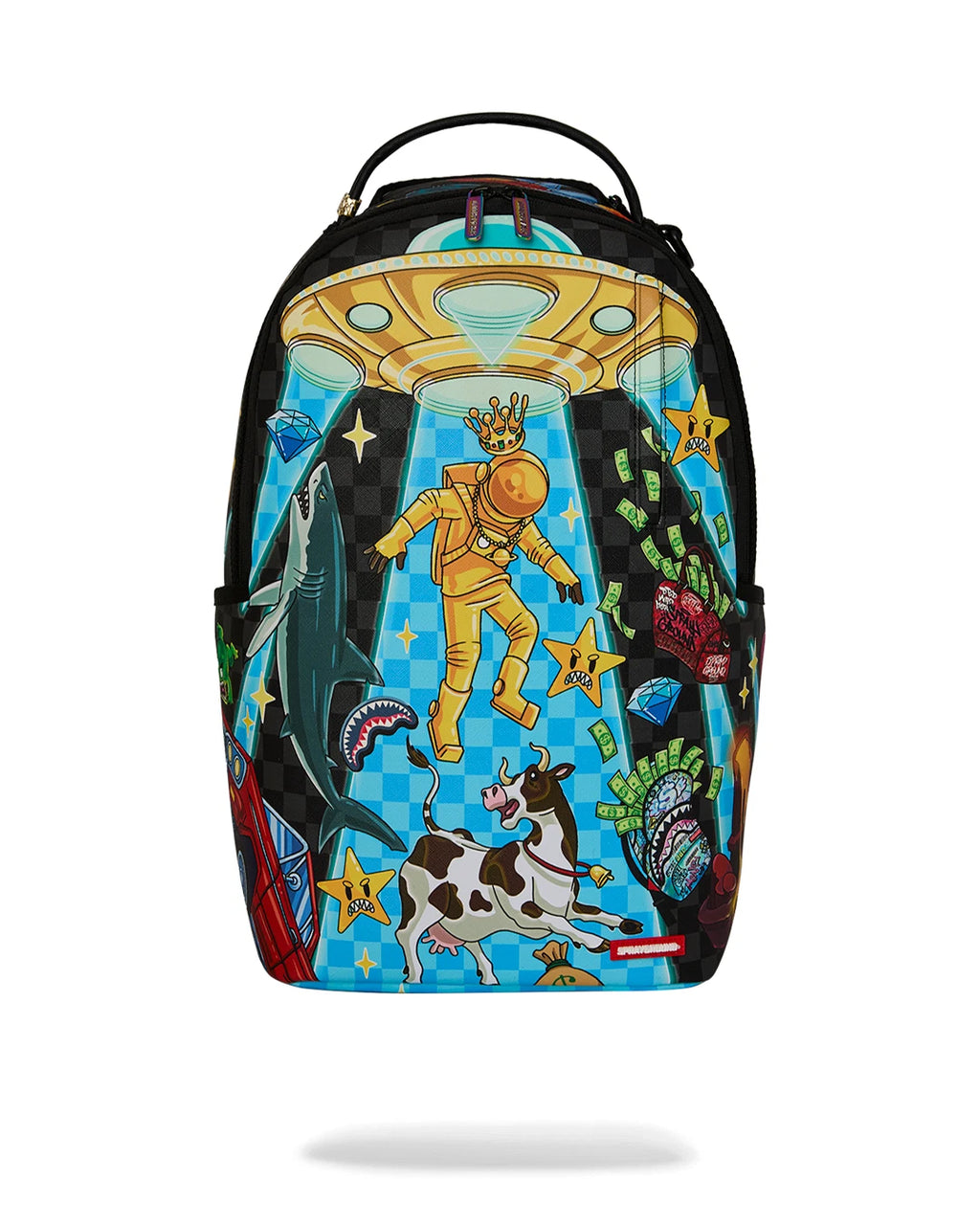 Sprayground Space Warped RMX DLXSV Backpack Unisex Graphic Top Handle Bag SPR247 (Multicolor,One Size)