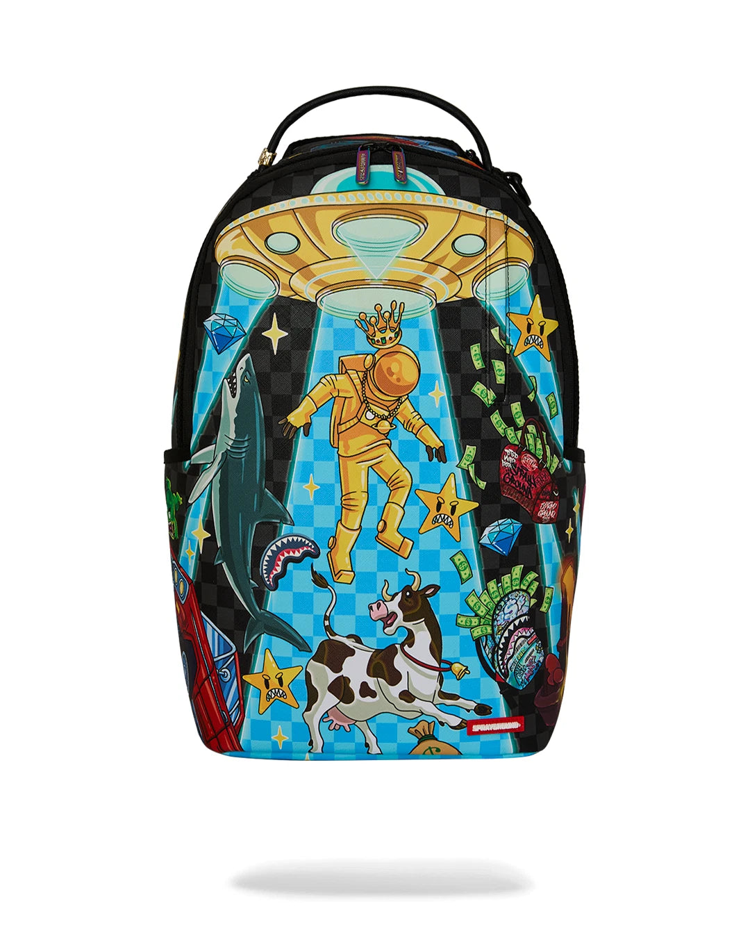 Sprayground Space Warped RMX DLXSV Backpack Unisex Graphic Top Handle Bag SPR247 (Multicolor,One Size)