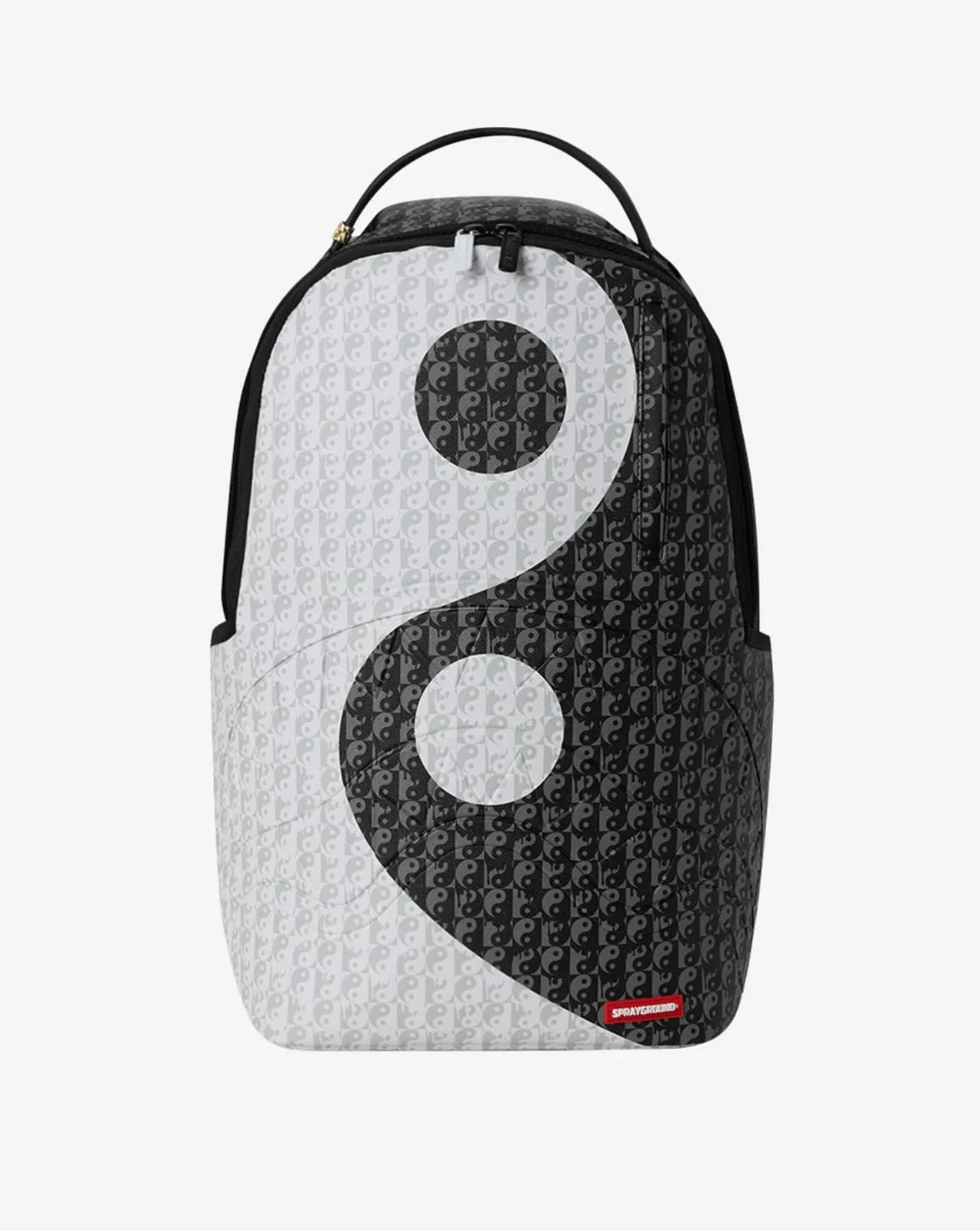 Sprayground Ying Yang Backpack Unisex Black Graphic Adjustable Strap SPR260 (Black,One Size)