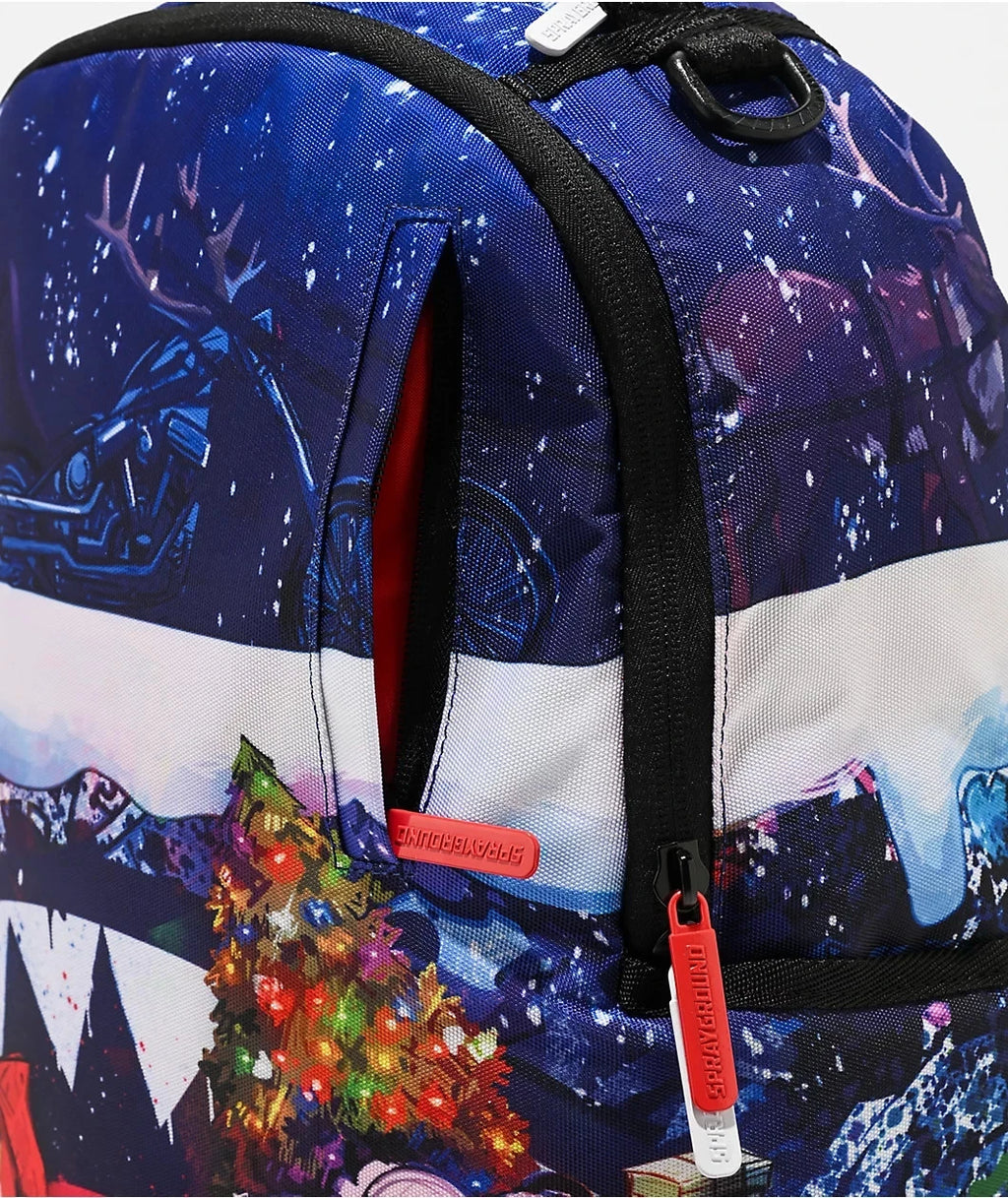 Sprayground Santa Sketchy Paint Backpack Unisex Multicolor Graphic Print SPR193 (Multicolor,One Size)