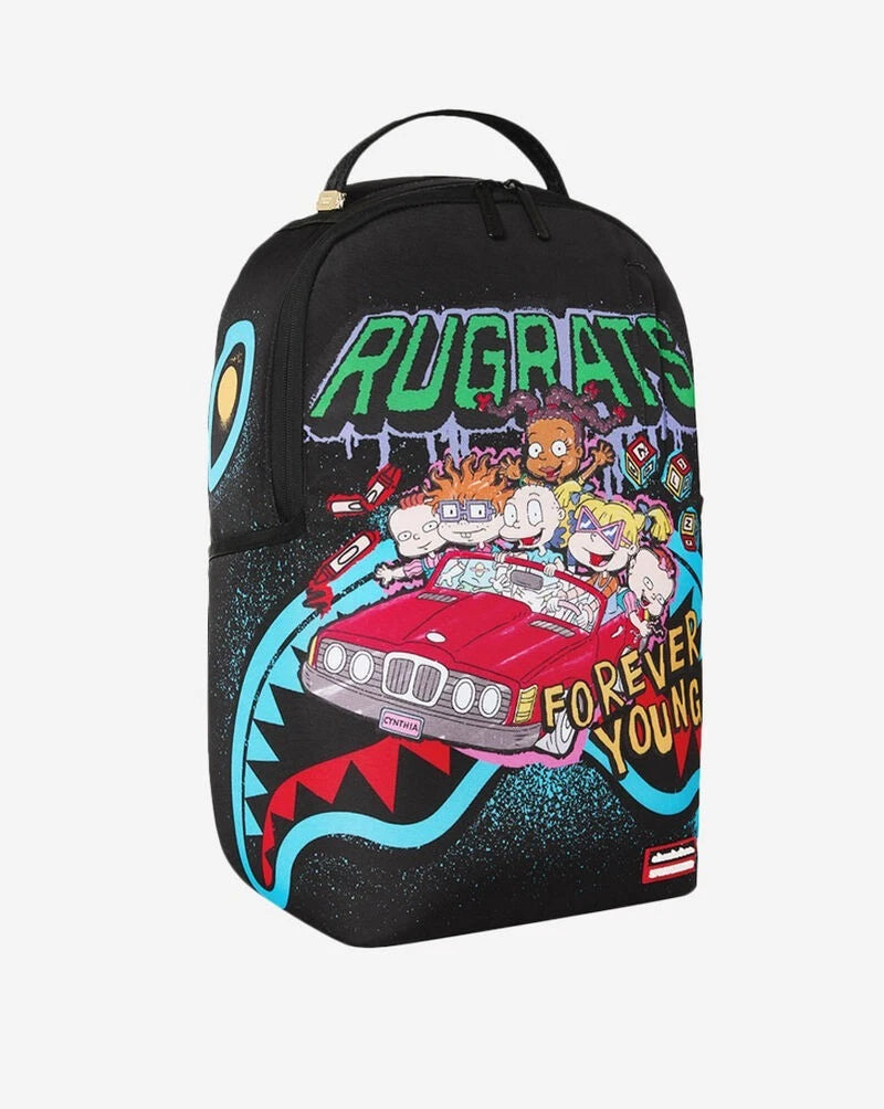 Sprayground Rugrats Forever Young Backpack Unisex Black Adjustable Strap SPR254 (Black,One Size)