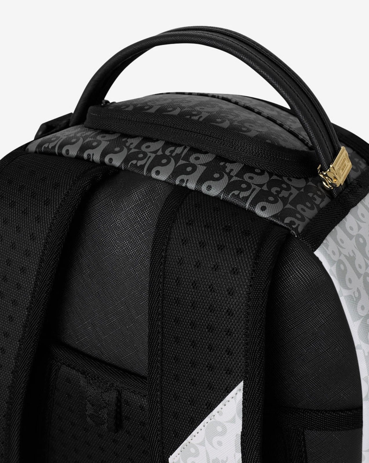 Sprayground Ying Yang Backpack Unisex Black Graphic Adjustable Strap SPR260 (Black,One Size)