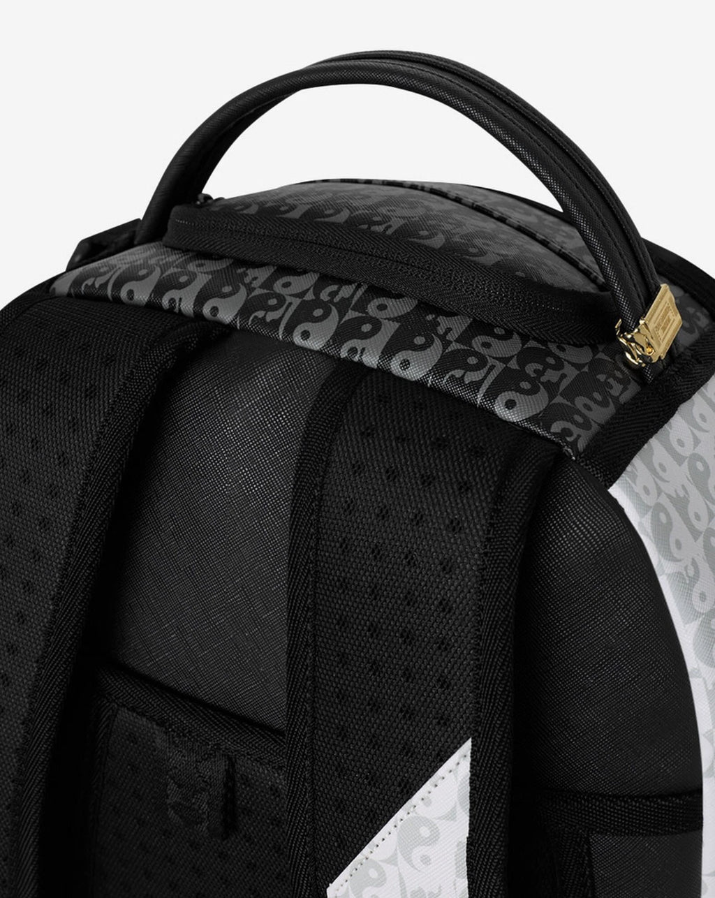 Sprayground Ying Yang Backpack Unisex Black Graphic Adjustable Strap SPR260 (Black,One Size)