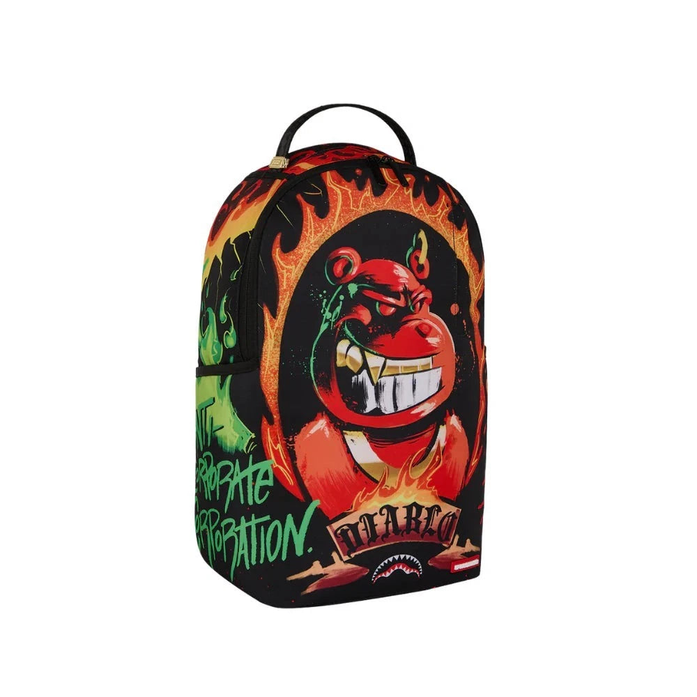 Sprayground Diablo Burning Billion Diablo Bill Unisex Multicolor Backpack SPR230 (Multicolor,One Size)